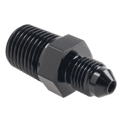 Raceworks AN-3 Male Flare to NPT 1/4in straight - RWF-816-03-04BK