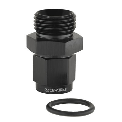 Raceworks AN-8 ORB to AN-6 Female an Swivel Adapter - RWF-907-06-08BK