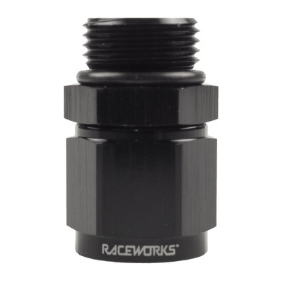 Raceworks AN-10 ORB to AN-10 Female an Swivel Adapter - RWF-907-10BK