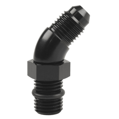 Raceworks AN-4 45deg ORB to Male Flare Adapter - RWF-923-04BK