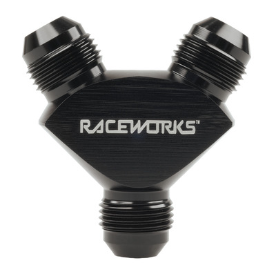 Raceworks Y Block Male Flare An Thread 3 X An-8 - RWF-930-08-08BK