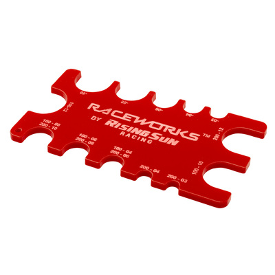 Raceworks Braided Hose Gauge Red - RWT-034RD