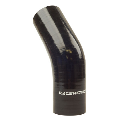 Raceworks 45deg 0.5in 13mm Black - SHE-045-050BK