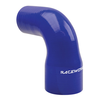 Raceworks 90deg Reducer 3.00-3.5in 76-89mm Blue - SHE-090-300350BE