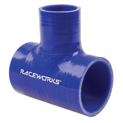 Raceworks Hose Tee 2.25in ID 1.5in Spout Blue SHT-225150BE