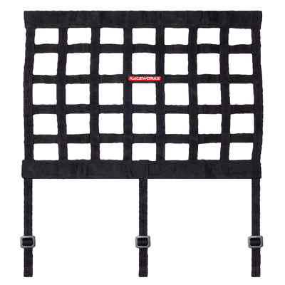 Raceworks Black 18inx24in Window Net With Straps - VPR-090BK