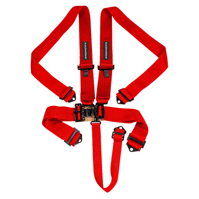 Raceworks Red 5Point Latch & Link Harness, Sfi Approved, 3In Belts, Bie - VPR-100RD