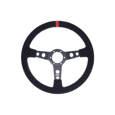 Raceworks 350mm Suede Steering Wheel - With Black Stitching - VPR-197BK