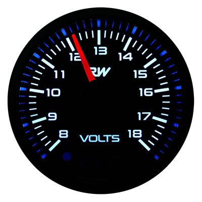 Raceworks Raceworks 52Mm Electronic Voltmeter Gauge Kit - VPR-305