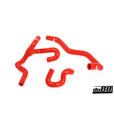 do88 SAAB 9-5 98-10 Heater hoses for cars with water valve Red - do88-kit121R